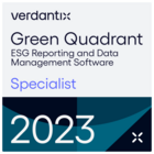 Named a "Specialist" for ESG Reporting And Data Management Software by Verdantix