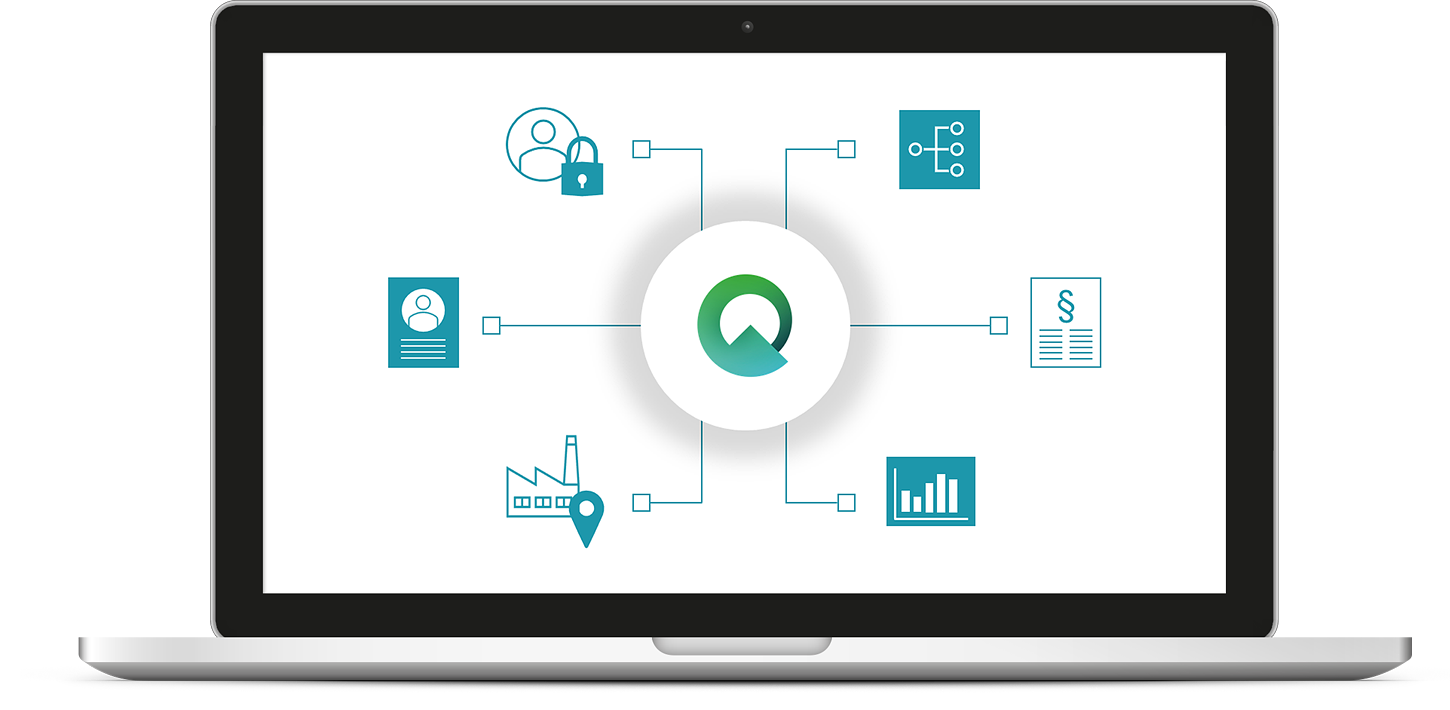 Interface of Quentic Software on a laptop